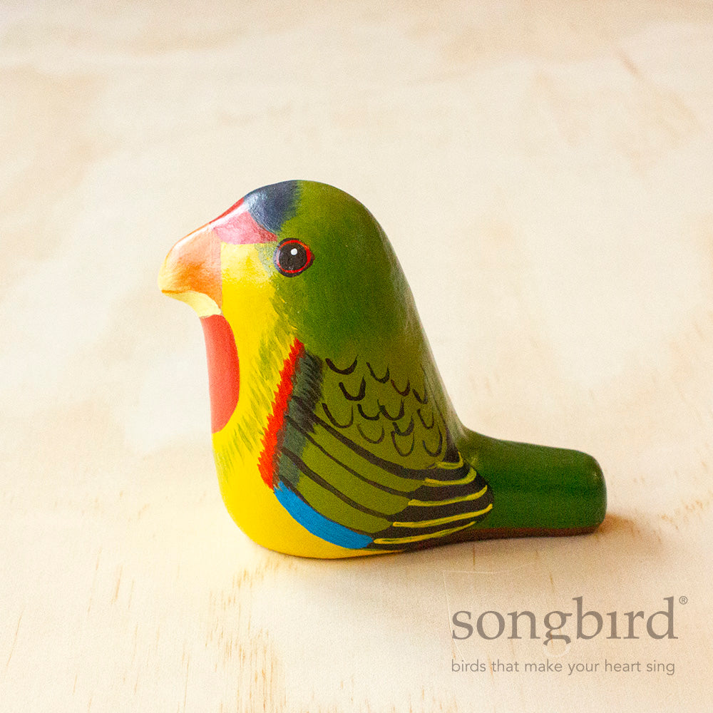 Swift Parrot Paperweight Whistle