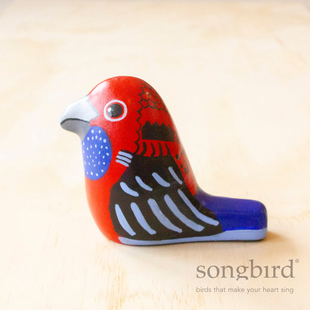 Crimson Rosella Paperweight Whistle